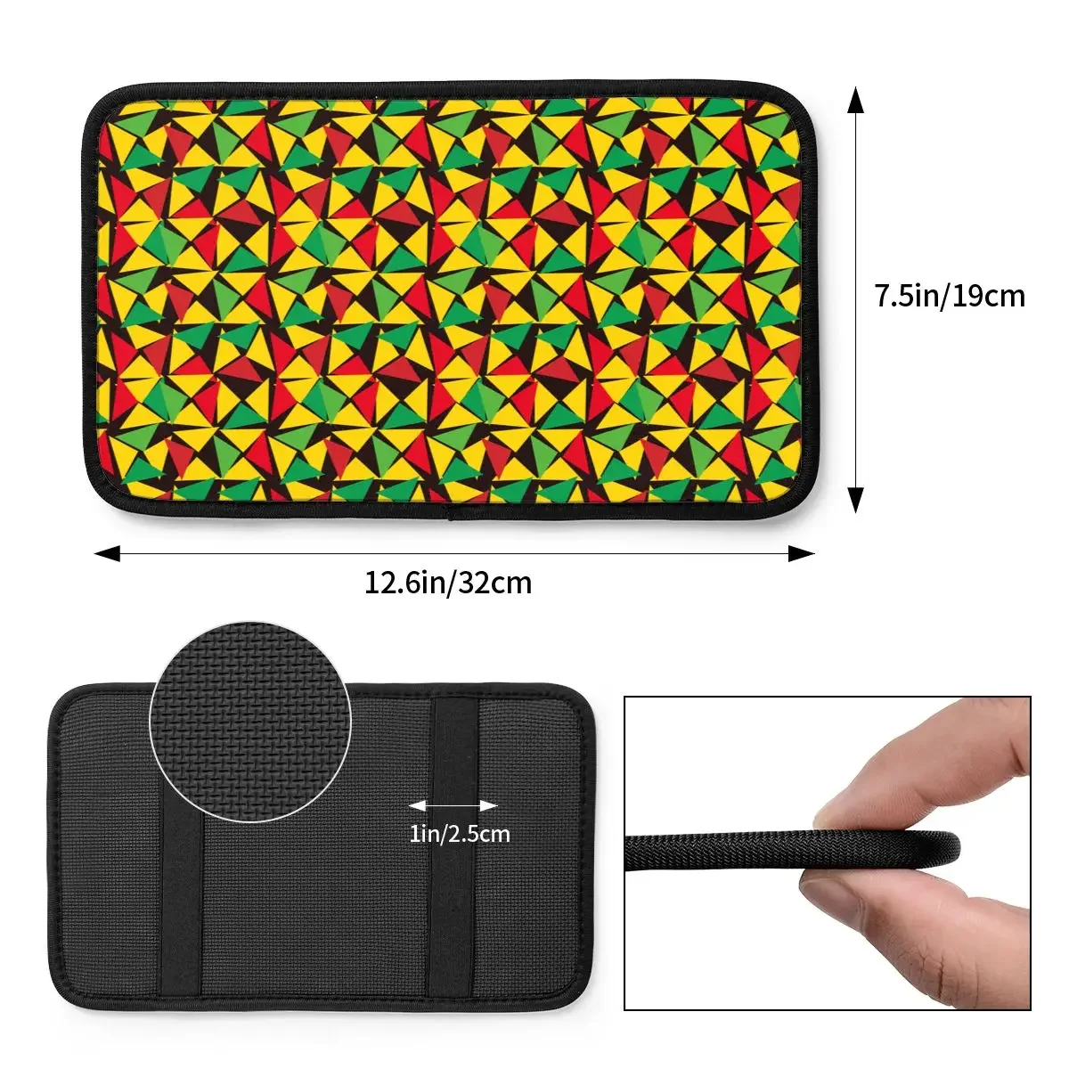 Center Console Cover Pad Maple Leaf Rasta Car Armrest Cover Mat Reggae Rastafarian Jamaica Auto Interior Automobiles Armrest Pad