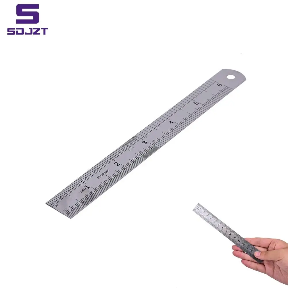 Stainless Steel Ruler 150MM Double-sided Ruler Ruler Art 0.5 CM Thickness