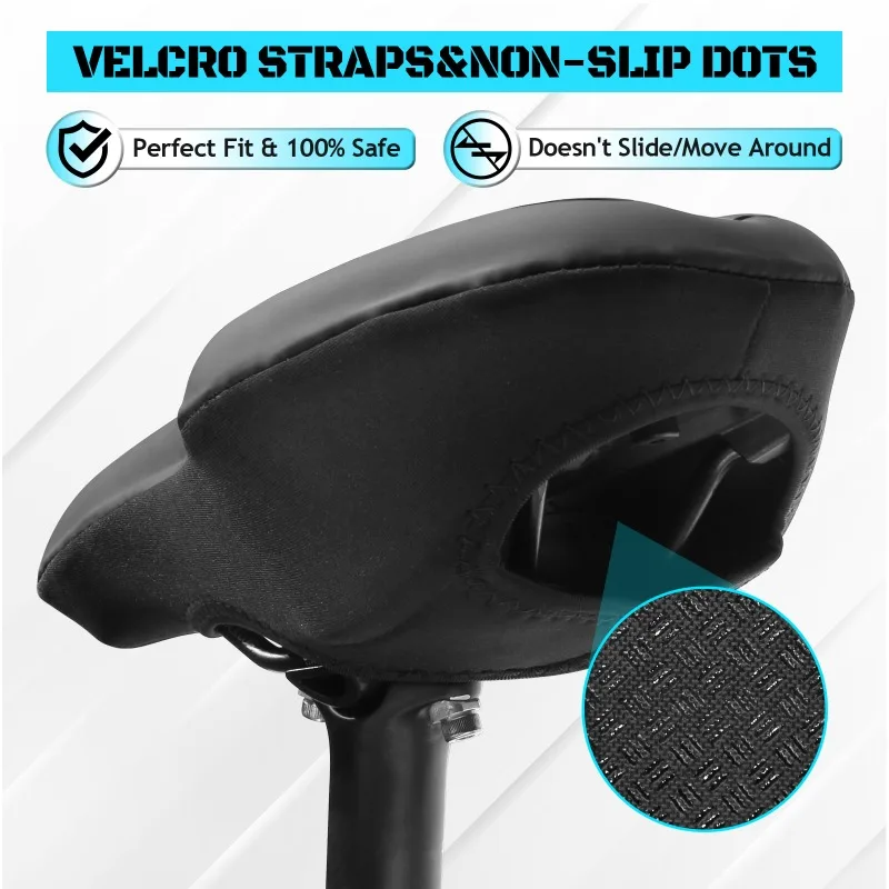 BUCKLOS Bike Seat Cover PU Leather Gel Padded Cushion Cover Breathable Thickened Anti-slip Groove Seat Cover Bike Accessories view 5