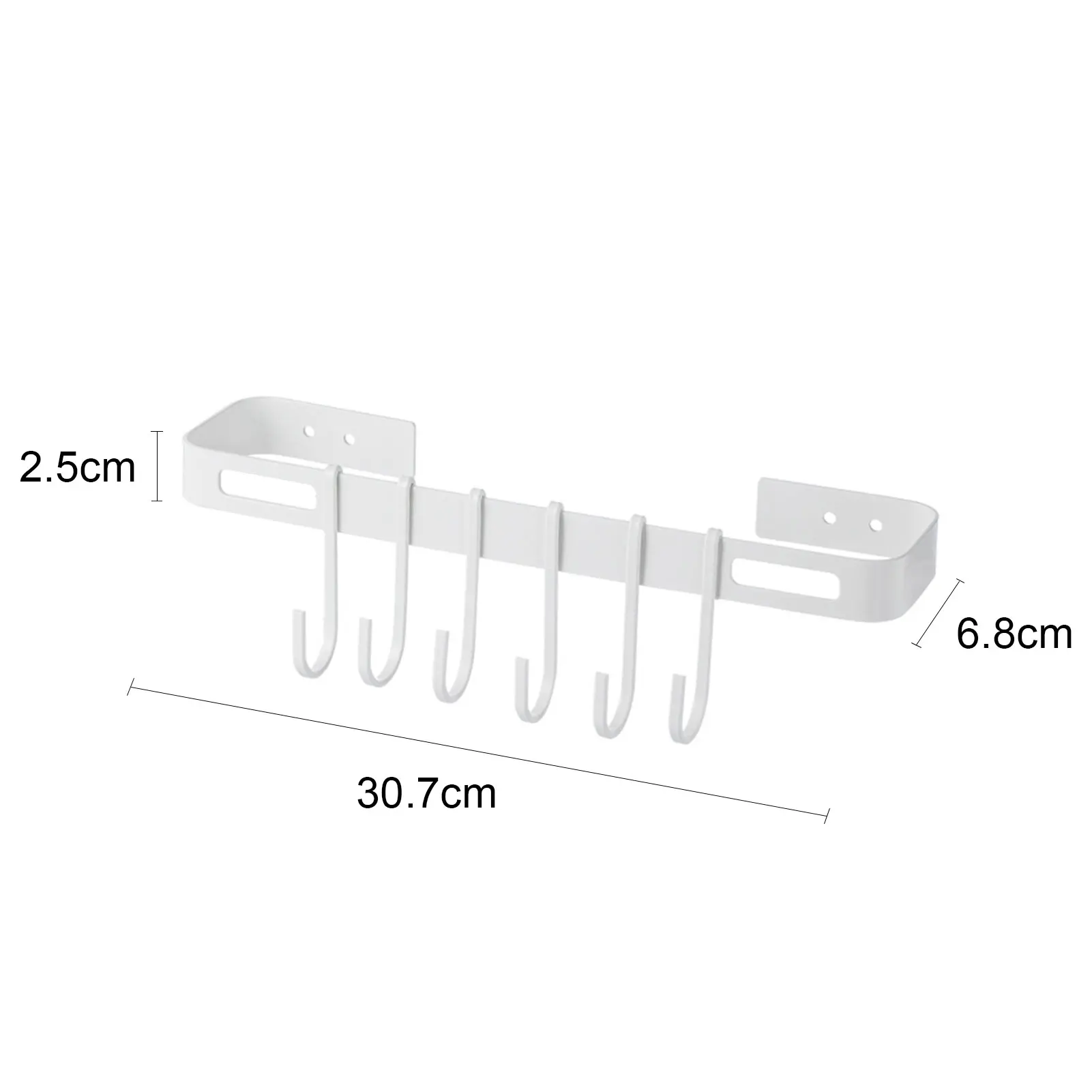 Kitchen Hanging Hook Rack Movable Smooth Easy Storage Rack for Ladles Spoon Handbags