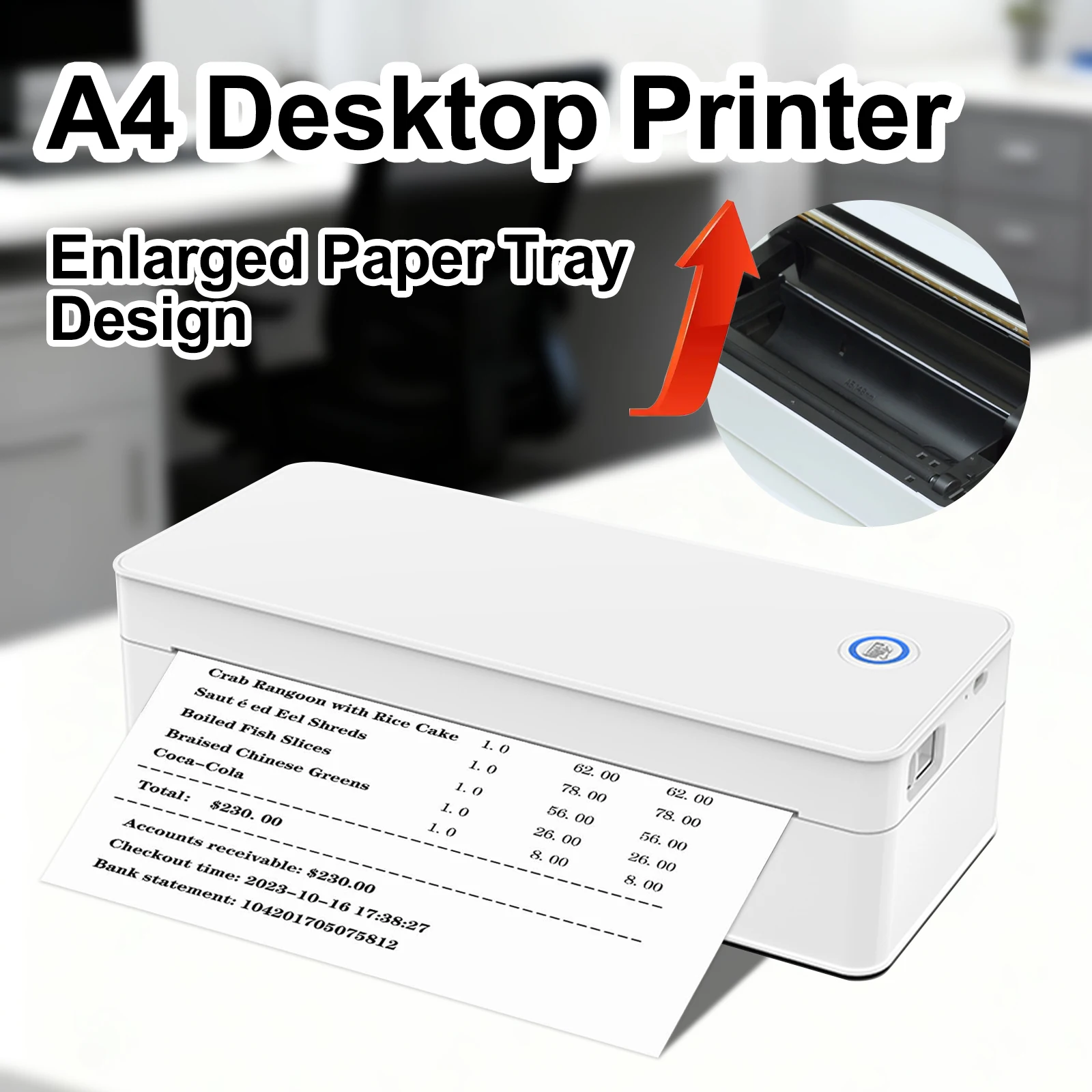 

Portable A4 Desktop Printer A5/A4 Thermal Printer Tattoo Picture Printing Machine Inkless Bluetooth HD Printer For Home Office