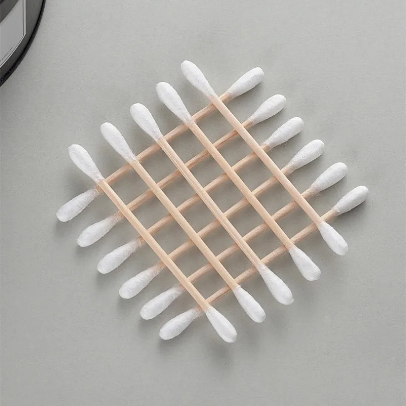 30 قطعة/100 قطعة مزدوجة الرأس المتاح مسحات القطن النساء ماكياج الخشب أعواد قطنية آذان الأنف تنظيف العصي أدوات تنظيف صحية