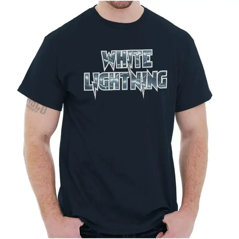 White Lightning Moonshine Whiskey Drinking Womens or Mens Crewneck T Shirt Tee
