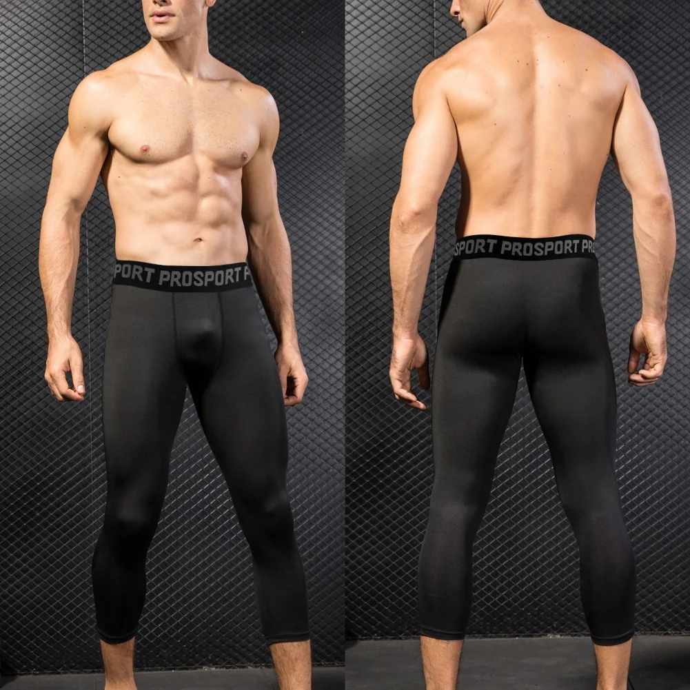 Running Sports Men Compression Tight Leggings Male Workout Bottoms Trousers Jogging Dry Yoga Pants Quick Fitness Training