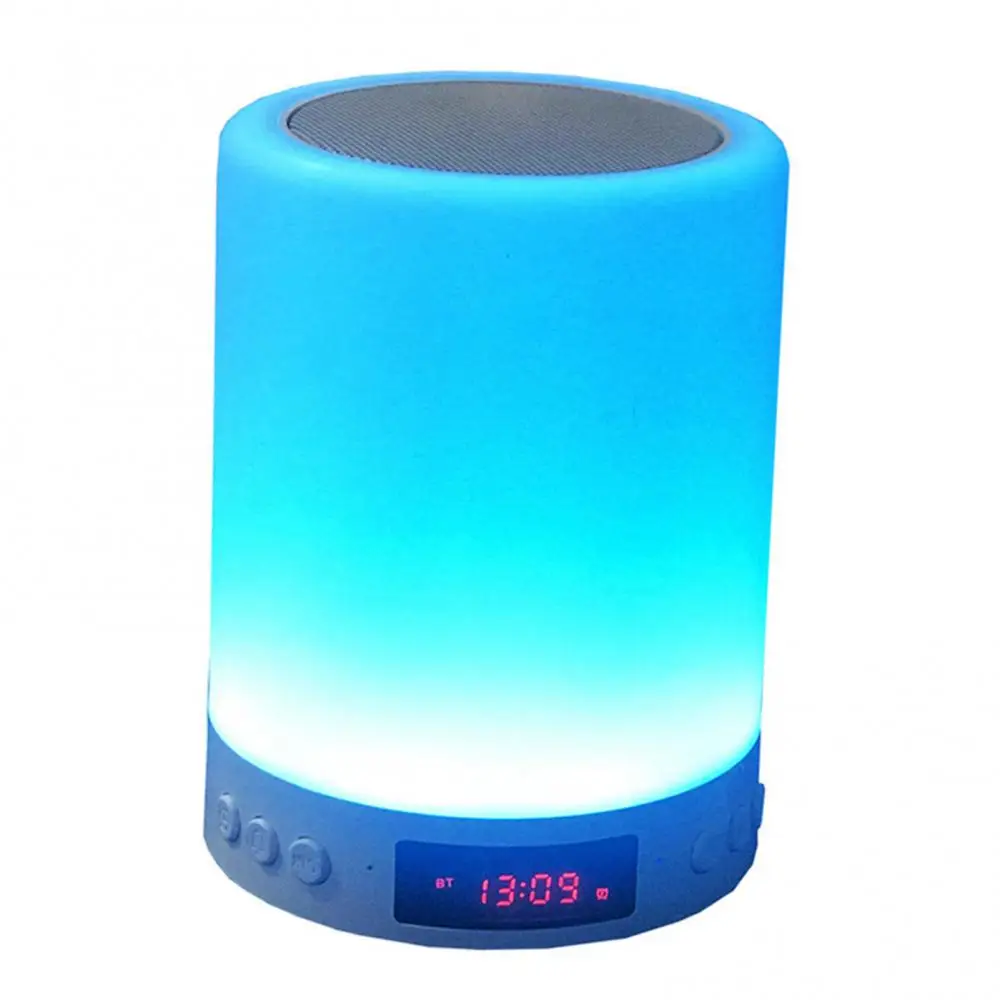 Portable Wireless Bluetooth Speaker Cylinder 7 Color LED Colorful Night Light hands-free call Support TF Card USB for Home Decor