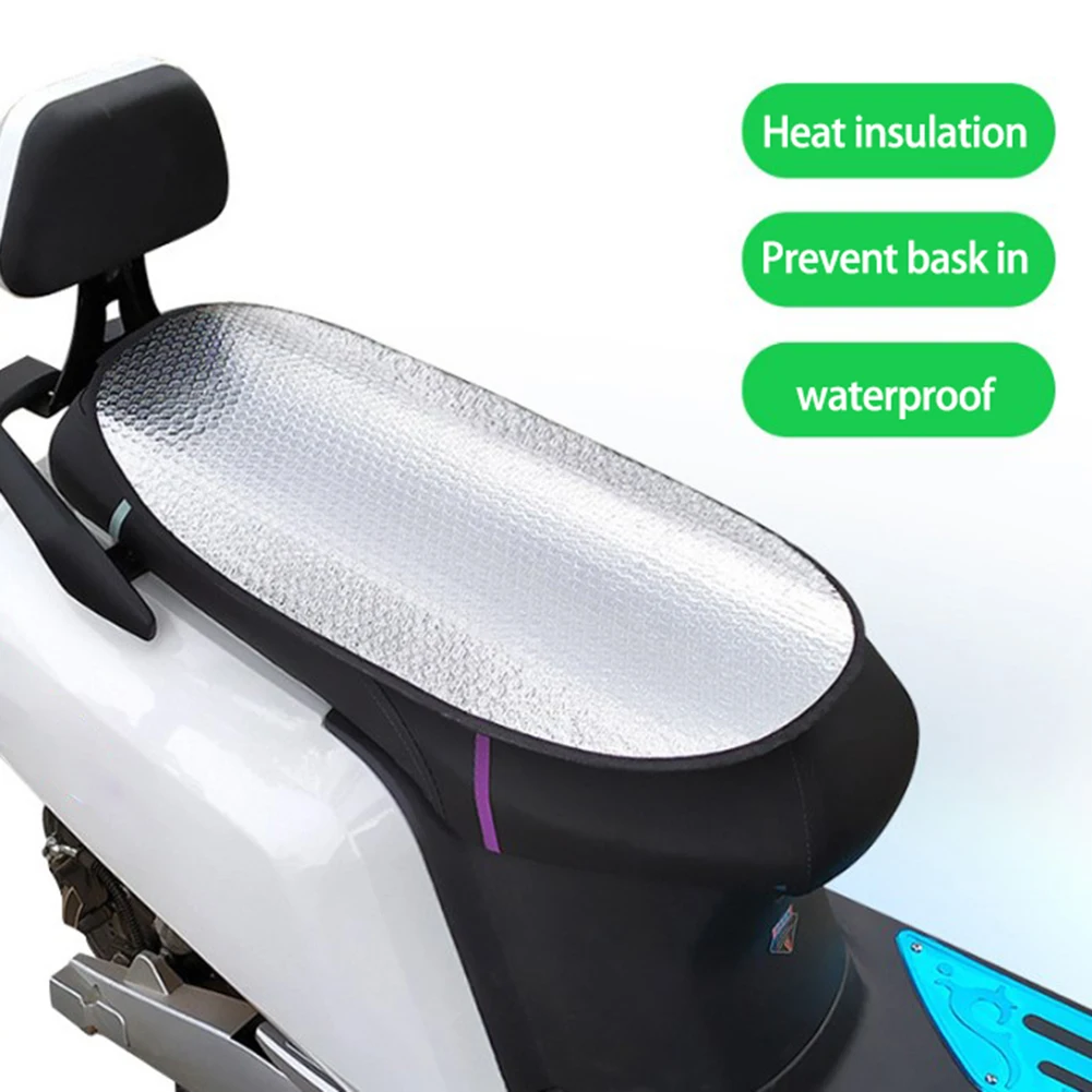 

Seat Cover Reflective Aluminum Foil Seat Pad for Motorcycle with Compression Resistant Design and Sun Protection