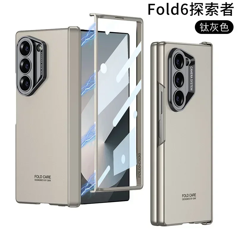 

Cases For Samsung Galaxy Z Fold6 Phone Case Magnetic Hinge Shell Membrane Integrated ZFold 6 Folding Ultra-Thin Lens Full Cover