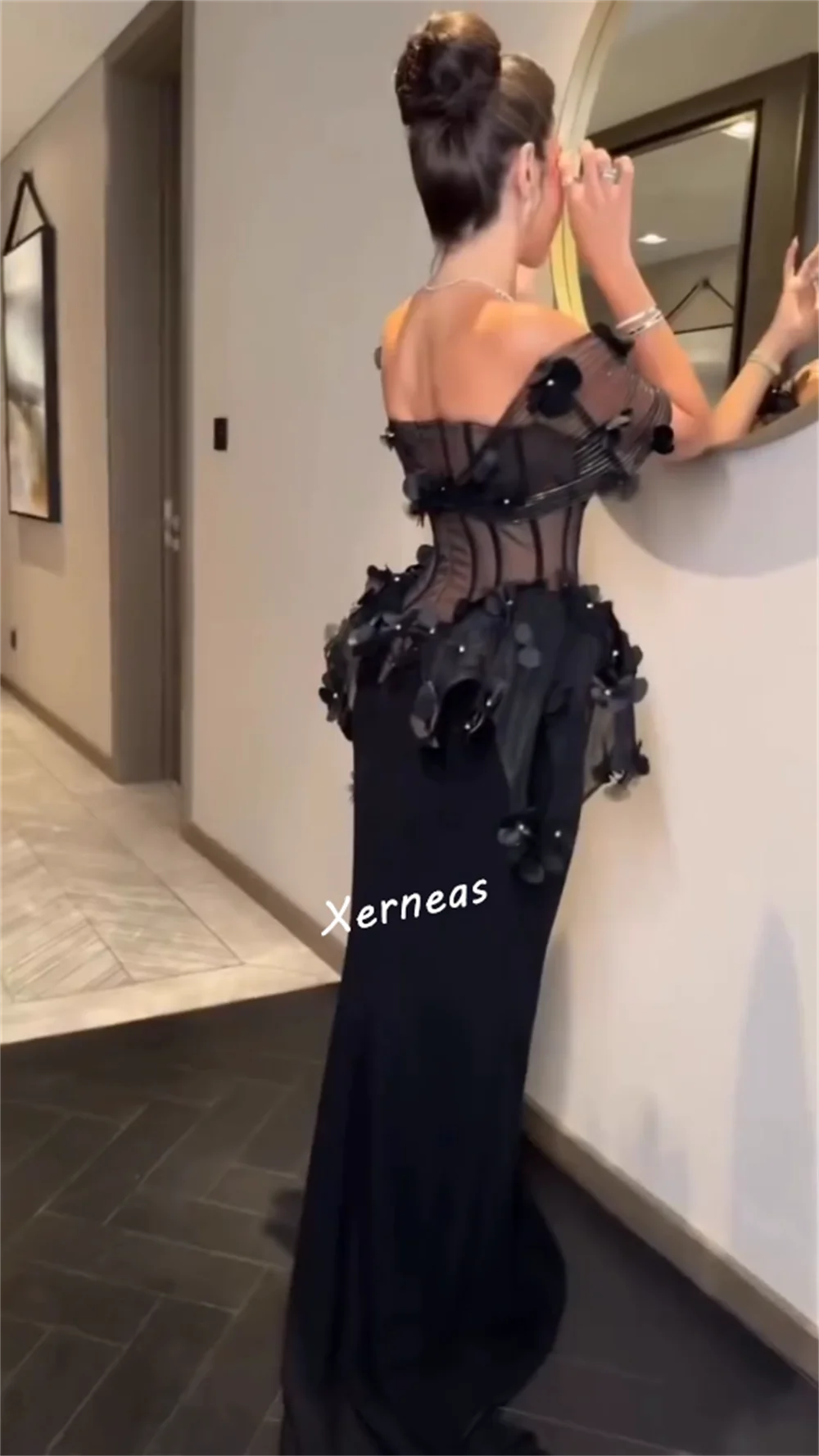 Customized Jersey Applique Temperament Mermaid Off the Shoulder Floor-length Bespoke Occasion Charming Evening Party Sexy