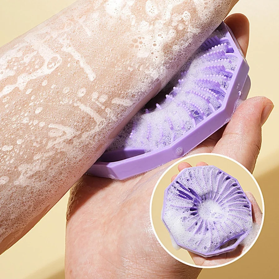 

Silicone Body Brush - Gentle Exfoliating Deep Cleansing & Massage Brush, Ergonomic Design For Refreshing Invigorating Cleanse