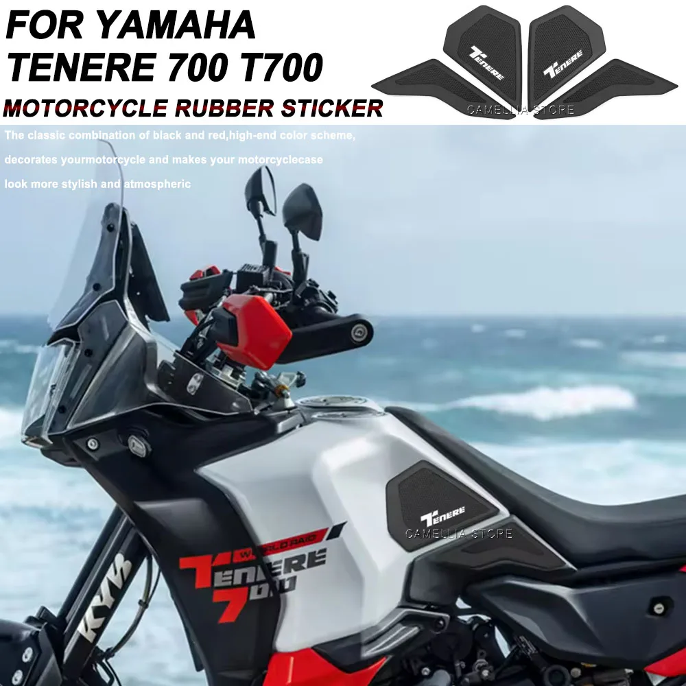 for Yamaha Tenere 700 2026 Motorcycle Fuel Tank pad Sticker Waterproof Rubber Sticker Anti-Slip Side Motorcycle Fuel Tank Pad