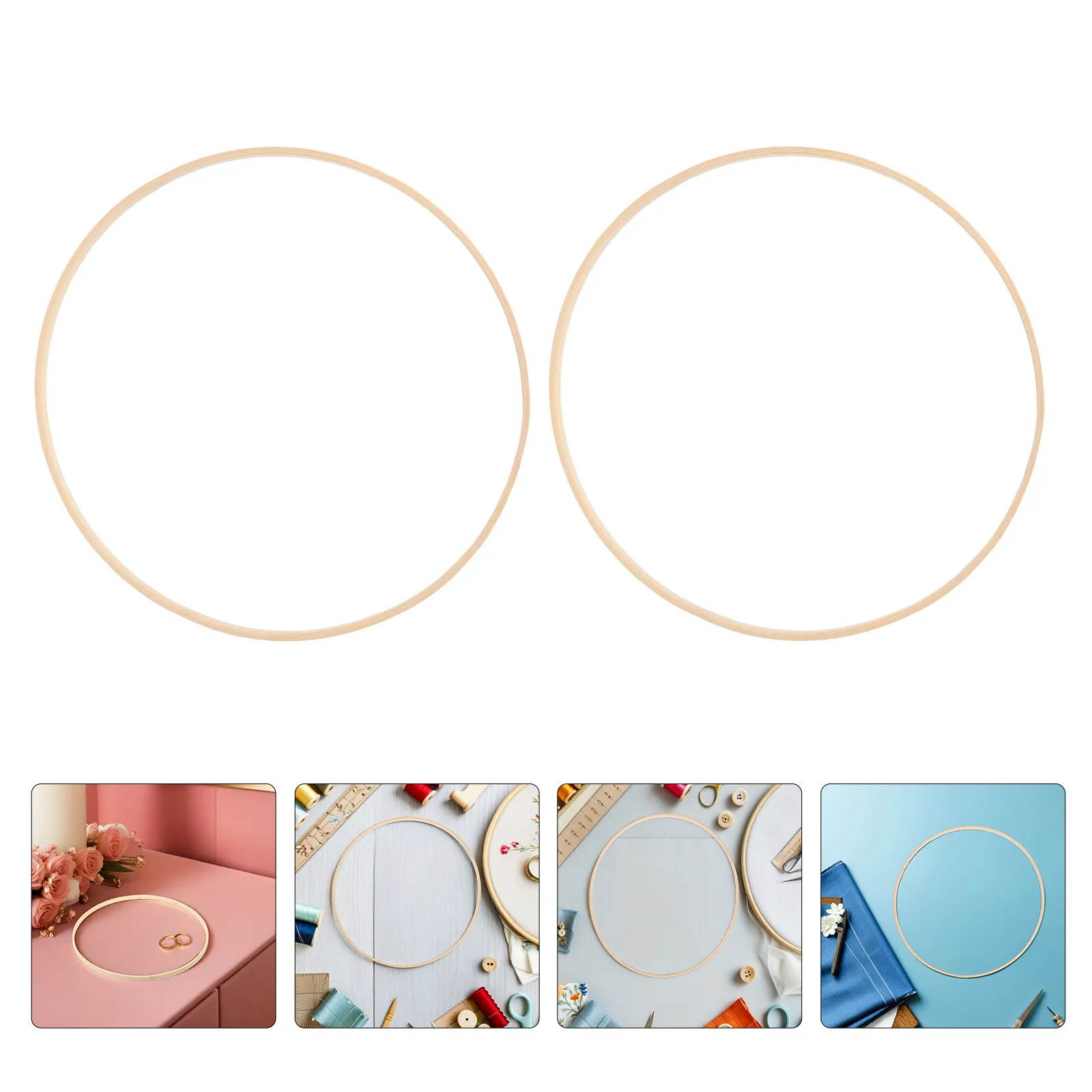 10Pcs Bamboo Wreath Frames 30cm Craft Hoops for Floral Decor Dream Catchers Weddings Macrame Wall Hanging