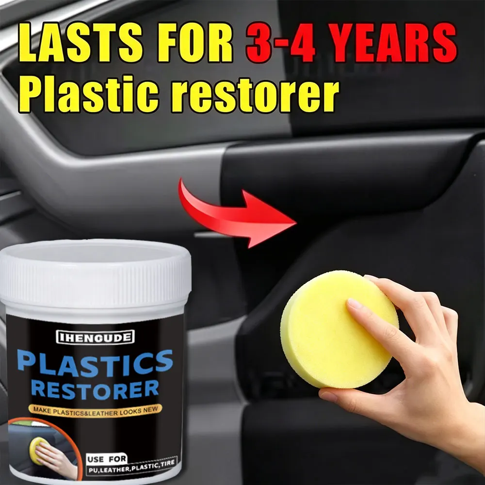 150g Car Plastic Restorer Back To Black Gloss Auto Interior Leather & Panel Renewal Wax Coating Agent Auto Polish Repair Coating