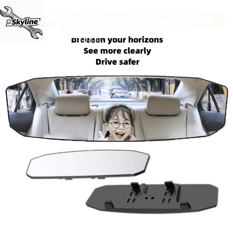 Car Baby Mirrors Rear View Mirror Wide Angle Panoramic Assisting Anti-glare Large Vision Interior Monitor Auto Universal