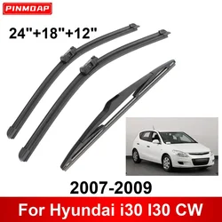 3PCS Car Wiper For Hyundai i30 I30 CW 2007-2009 Front Rear Wiper Blades Brushes Auto Accessories 2007 2008 2009