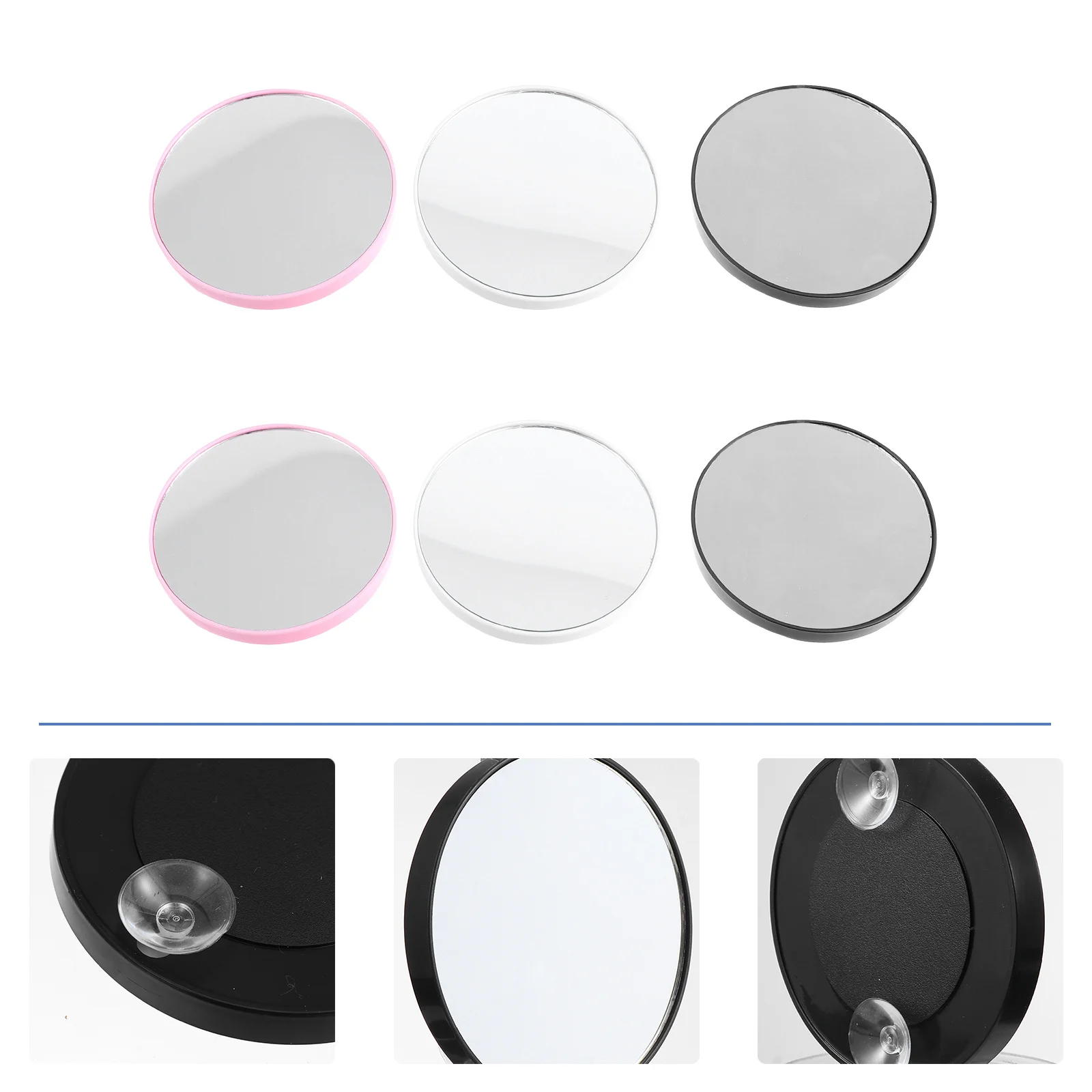 

6 Pcs Magnifying Mirror for Eye Makeup 10x Vanity Glasses Women Mini Woman Round