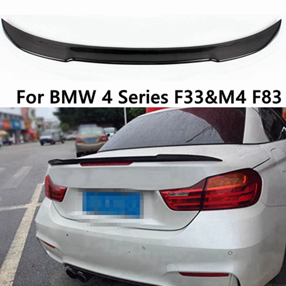 

For BMW 4 Series F33&M4 F83 Convertible CS Style Carbon fiber Rear Spoiler Trunk wing 2013-2020 FRP Forged carbon