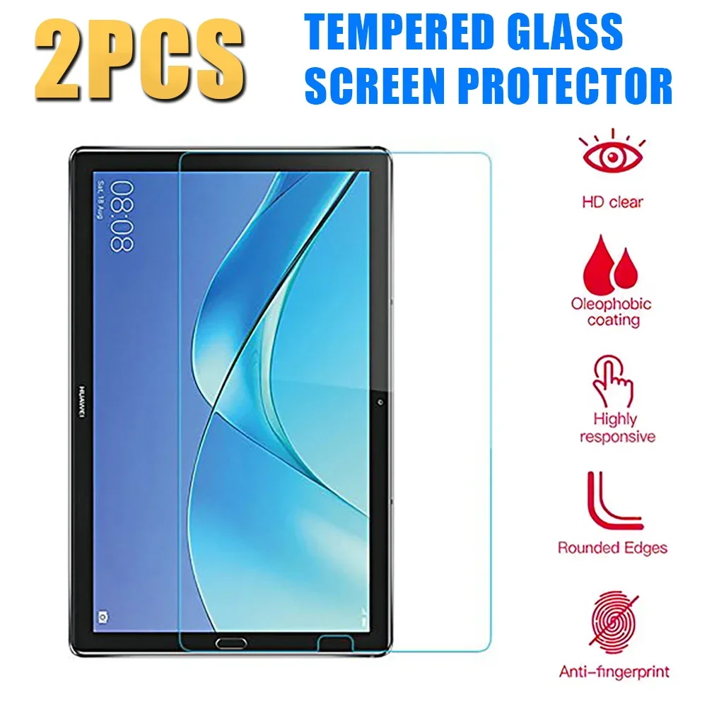 

2PCS 9H Genuine Tablet Tempered Glass Screen Protector for Huawei MediaPad M6 10.8 inch Anti-Scratch Film Cover