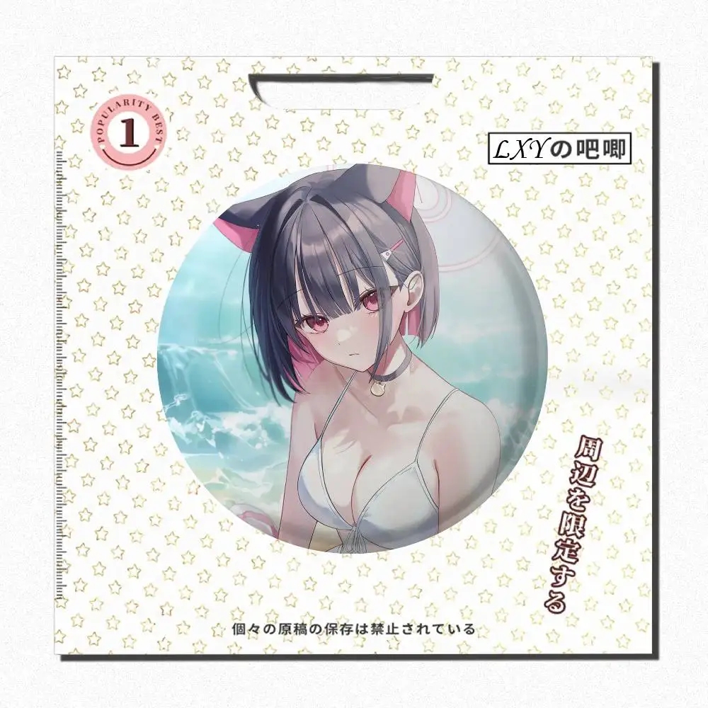Kazusa Hot Game Blue Archive Broche láser redondo Ropa Lapelnd