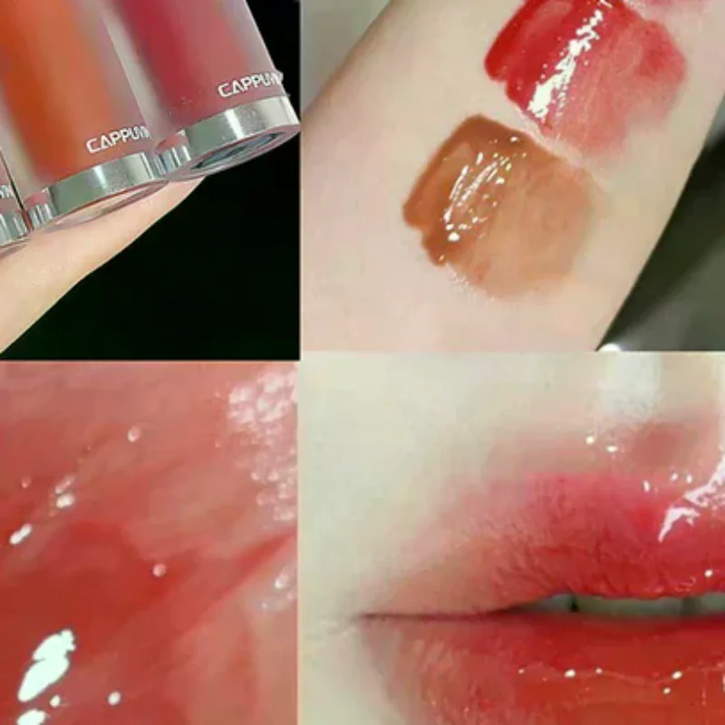 カプチーニ ベビーボトル リップグロス 保湿ミラー ノンスティッキー仕上げ グラスエフェクト リップグロス ゼリーのような唇に ライト ロングラスティング