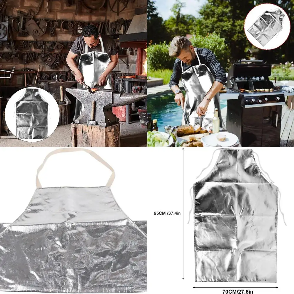 

Aluminum Foil Fire-Resistant Apron, 1000°C Heat-Proof Insulation for High-Temp Safety in Cooking & BBQ