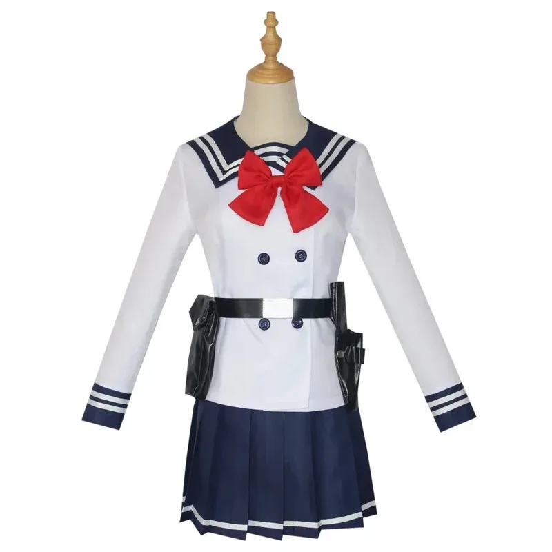 Anime High Rise Invasion Cosplay Costume Wigs Tenkuu Shinpan Yuri Honjo Wig Women Sailor Suit JK School Uniform