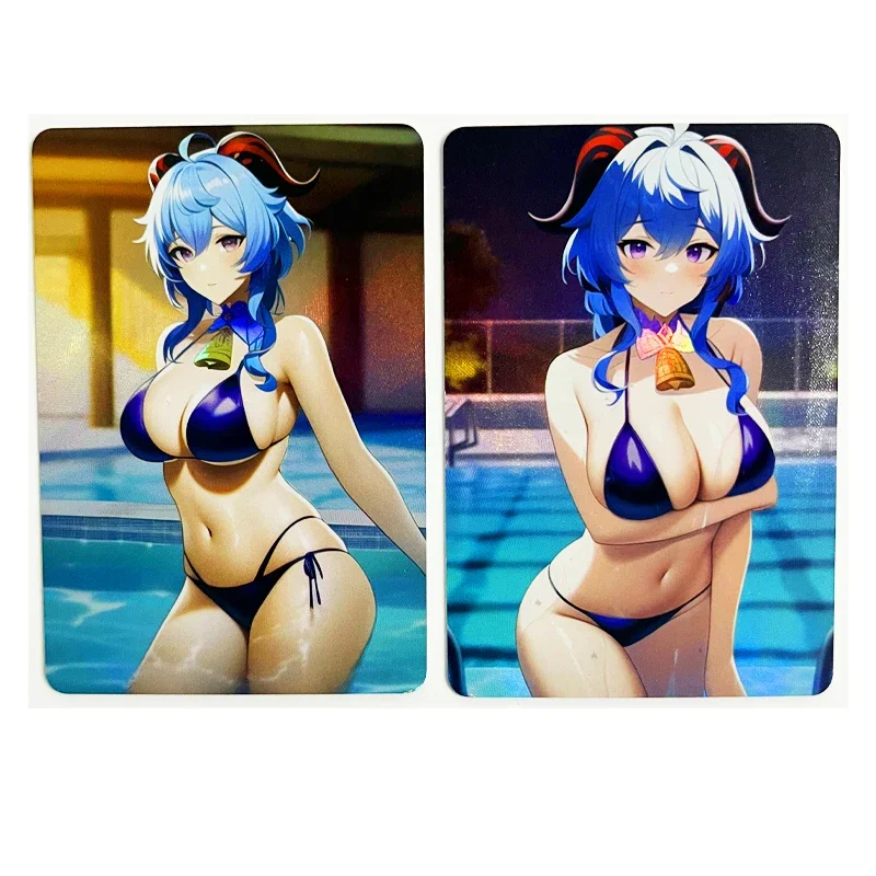 2pcs/set Swimsuit Girl ACG Sexy Toys Hobbies Hobby Collectibles Game Collection Anime Cards