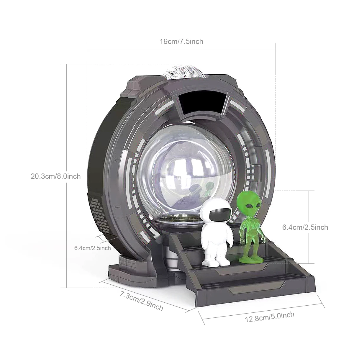 Stargate LED-Projektorlicht, Ionenkugel-Atmosphärenlampe mit weißem Rauschen, Timer, Bluetooth-Lautsprecher für Weihnachtsgeschenk, Raumdekoration