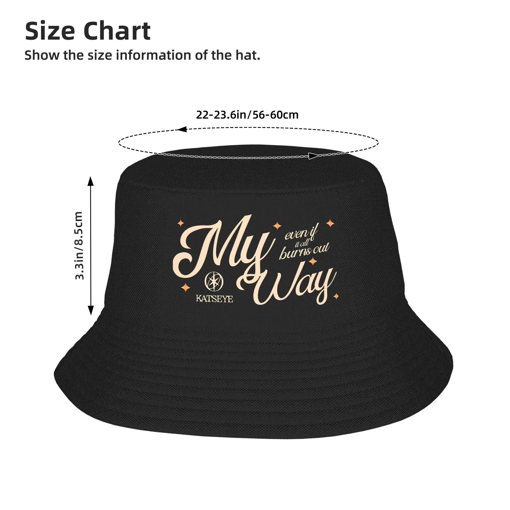 Katseye My Way Bucket Hat Spring  Casual Fisherman Hats For Men Women Foldable Beach Travel Caps Harajuku Custom Sun Hats