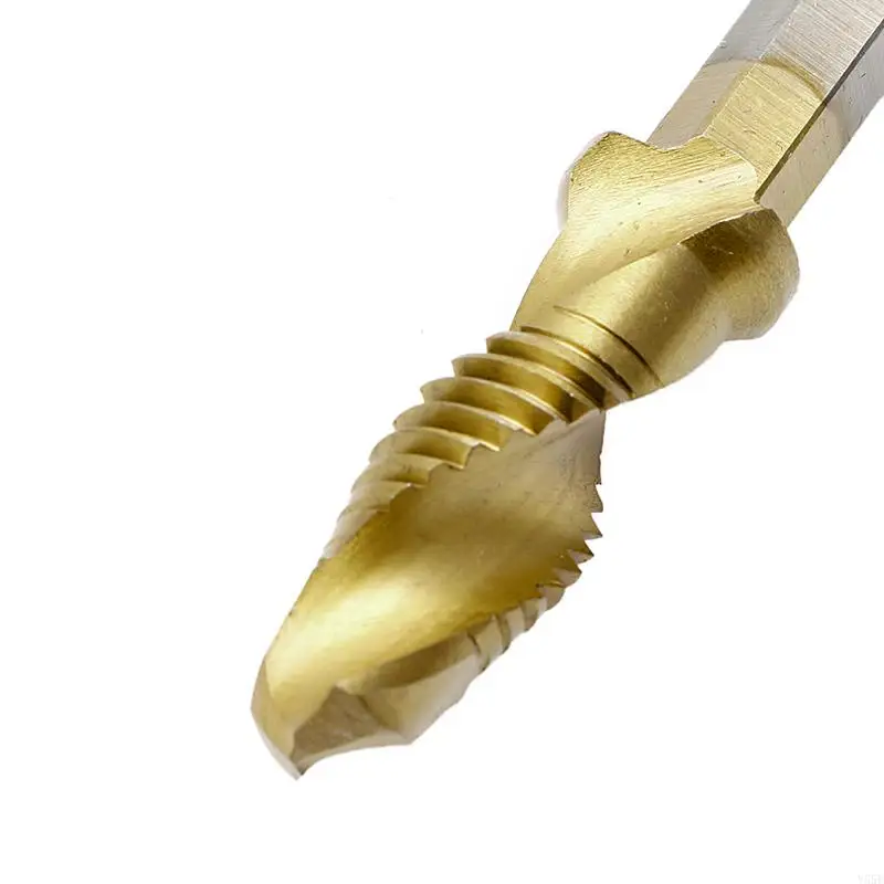 Y55E 1PC Shank M3-M10 for Titanium Plated HSS Hand Screw Thread Metric Tap Drill