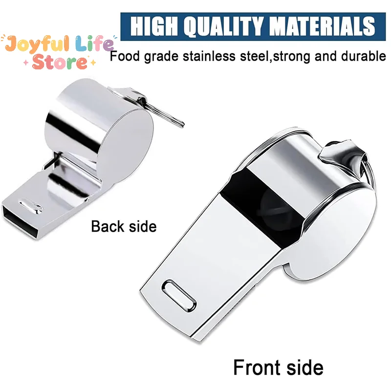 Outdoor Survival Whistle High Quality Stainless Steel Black Rose Golden Whistle Hanging Neck Sports Whistle Lifeguard Whistle