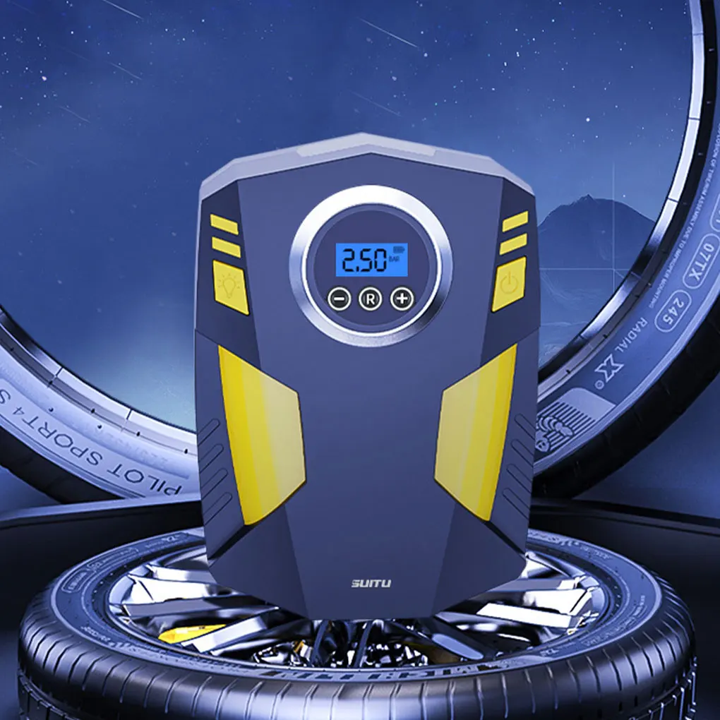 Fast Inflation Car Tyre Inflator - Easy-to- In-Car Accessory For Quick Tire Inflation Wide Car Mounted Inflation Pump