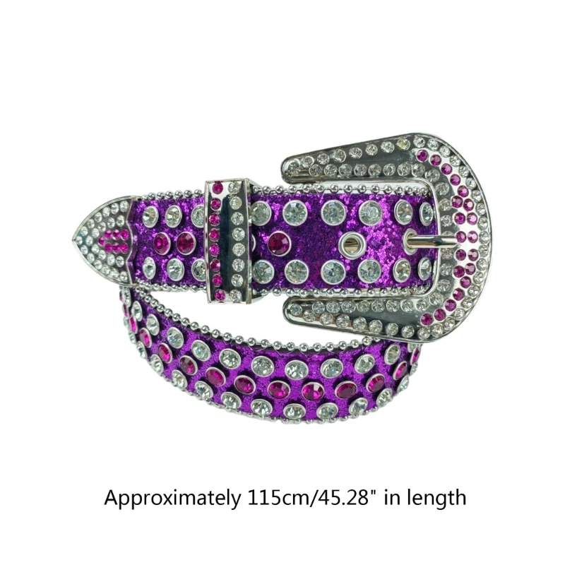 Printemps été Cowboy Bling ceinture pleine ceinture diamant pour adulte