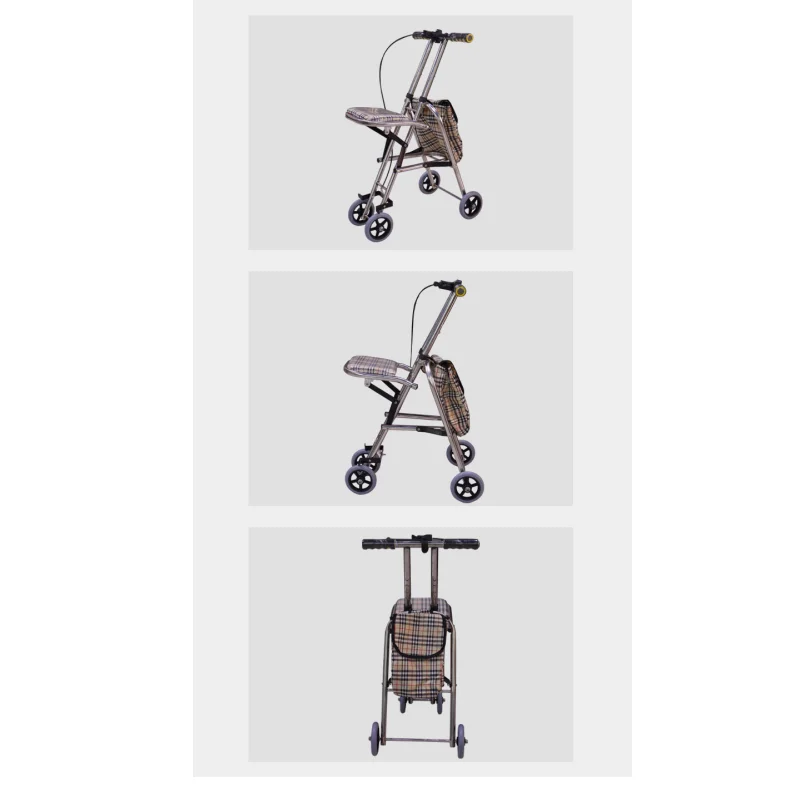 Senior Stroller Can Sit On A Sliding Folding Shopping Leisure Seat Senior Walker