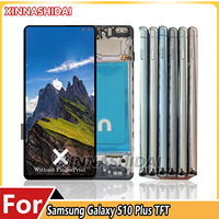 HD TFT LCD for Samsung Galaxy S10+ (SM-G975F/SM-G975U/SM-G975W) LCD Display Touch Screen Frame Replacement