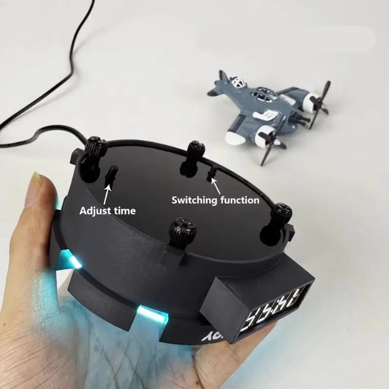 DIY Tiger Cat แม่เหล็กลอยเครื่องบินขนาดเล็ก Creative Desktop ตกแต่งคอมพิวเตอร์ตกแต่งสํานักงานของขวัญของเล่นสําหรับเพื่อน