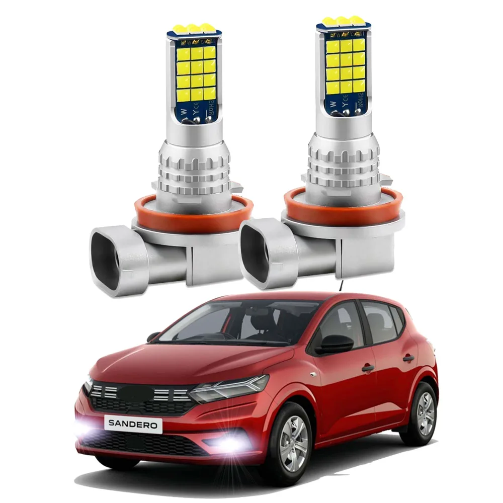 

2 шт. для Honda подходят для Dacia Sandero 2008-2025 светодиодные противотуманные фары передние противотуманные фары Canbus белый
