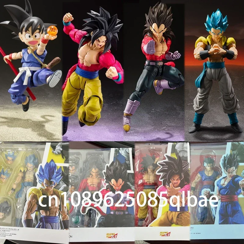 Sh figuart Dragon Ball Z Super Saiyan 4 Vegeta Goku Figure Gogeta Son Goku Gohan Anime Action Figure Collectible Toy Gift Doll