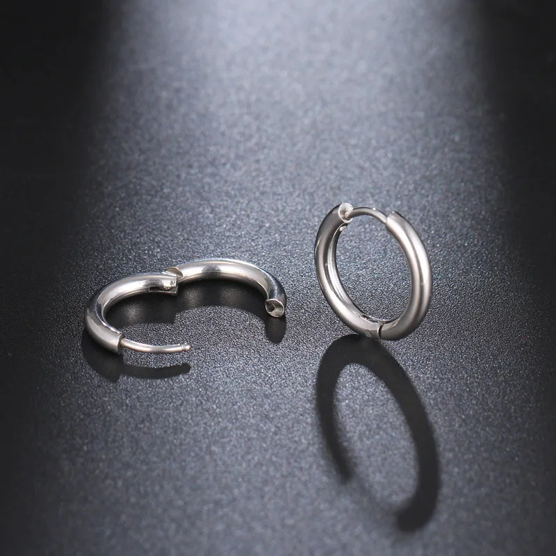 New 1 Pair Vintage Cast Stainless Steel Small Hoop Earrings for Men/Women Multi Style Punk Fadeless Ear Bones Jewelry Gifts