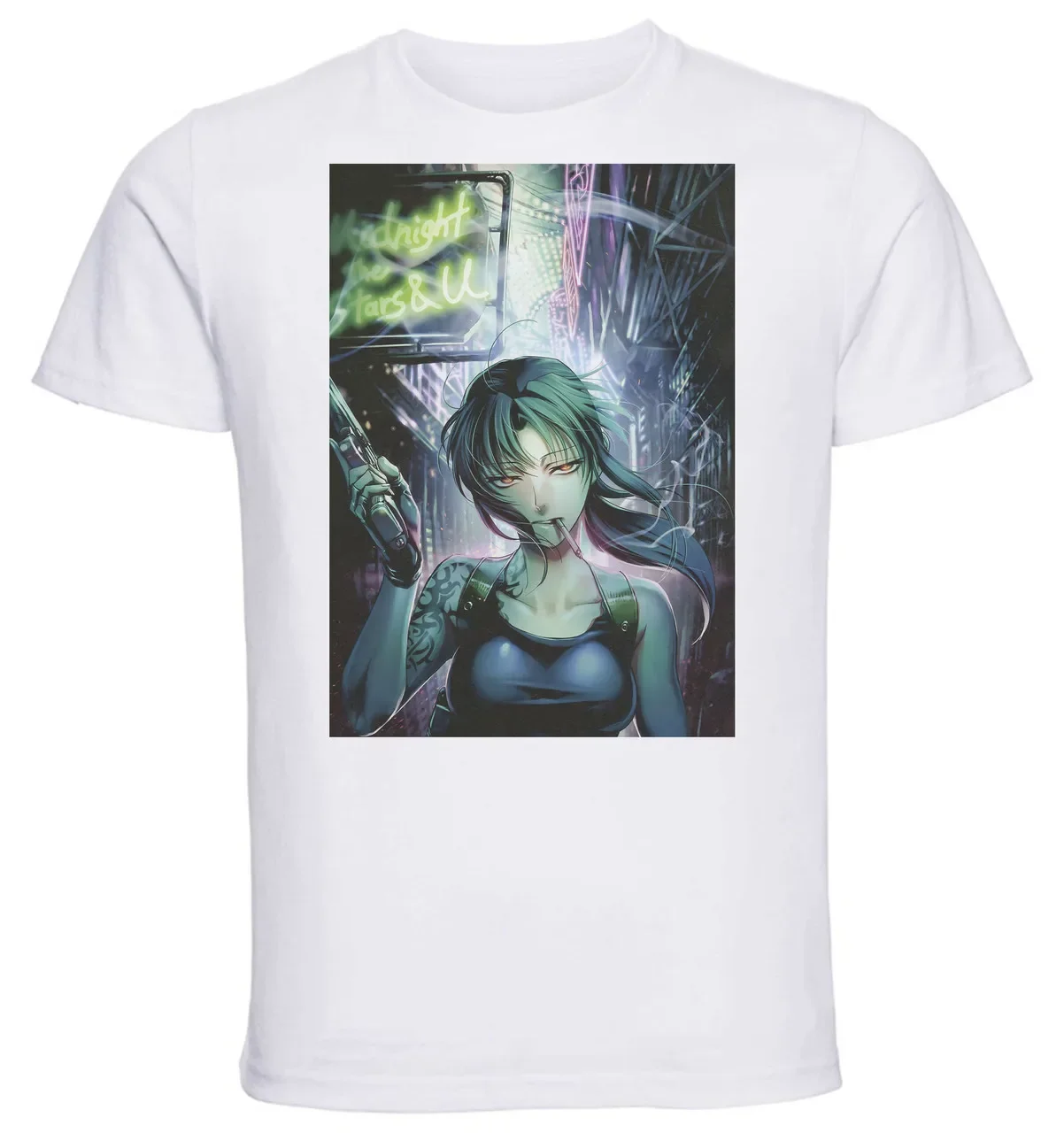 T-shirt Unisex - White - Black Lagoon C