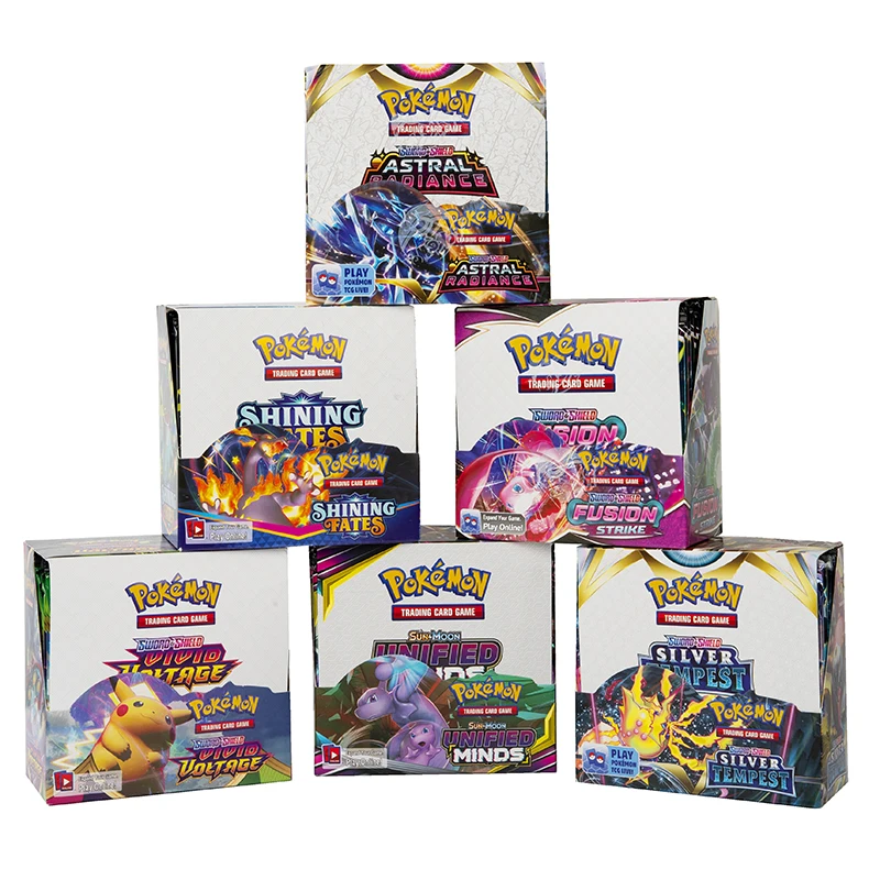 324 Pcs/Set Pokemon paper Card Evolutions Additional Game Cards Trading Play Toys Battle Styles Darkness Ablaze Children Gifts