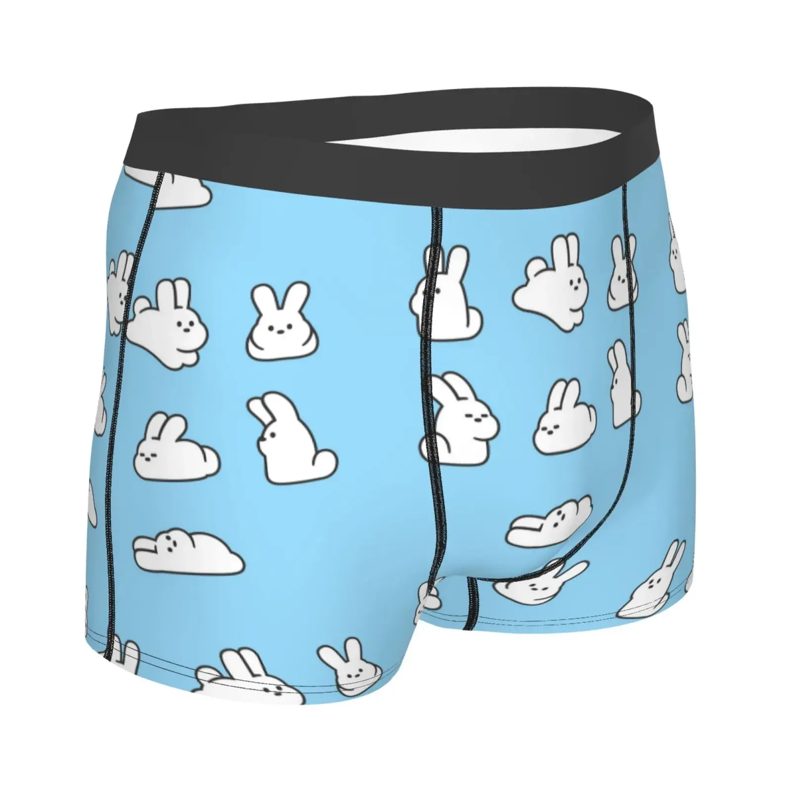 Schattige Bunny Pasen Mannen Ondergoed Boxer Hombre Mannen Anime Cartoon Polyester Print Jongen Slipje Shorts Boxer