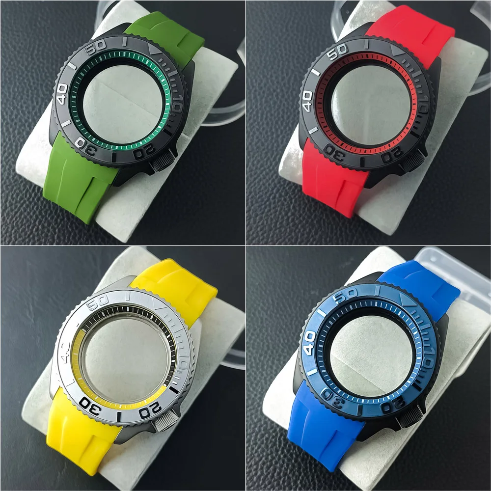 42mm-nh35-matte-black-silver-with-inner-shadow-case-sapphire-glass-case-22mm-strap-suitable-for-nh35-36-37-4r-movements