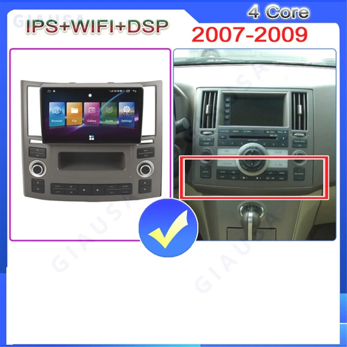 

9 Inch Android 13 For Infiniti FX FX35 FX45 2003-2009 Car Radio DVD Multimedia Video Player Stereo Auto Navigation GPS 4G WIFI