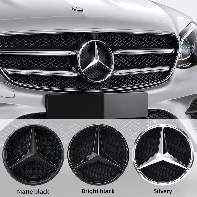 

Car Grill Emblem Star Badge Car Front Grill Logo For Mercedes Benz W205 A B C W204 W213 GLA GLK CLA CLS SLK W253 Car ornaments
