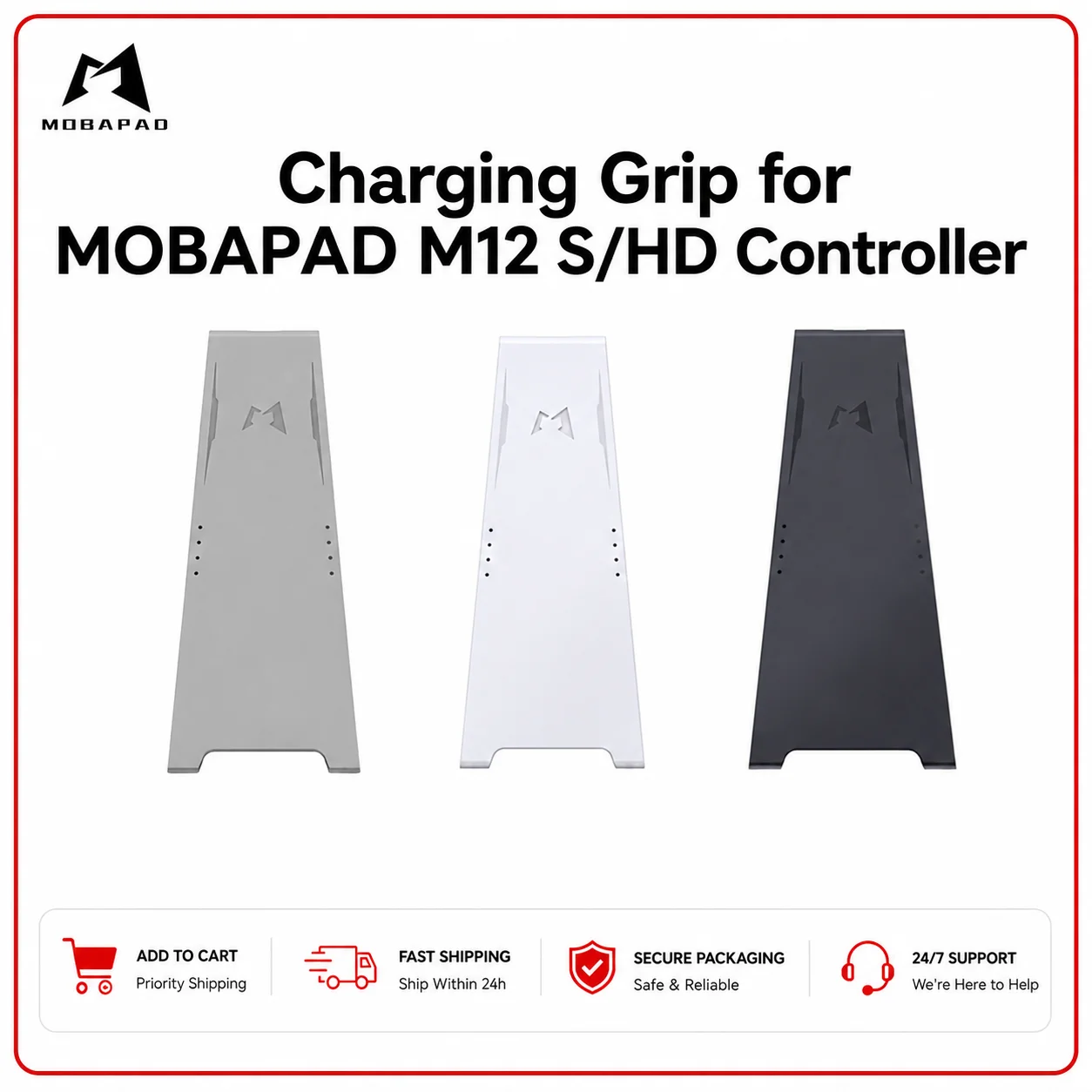 Uchwyt ładujący MOBAPAD do kontrolera MOBAPAD M12 HD/S, stacja ładująca z portem Type-C, ochrona podczas ładowania, akcesoria do gier.