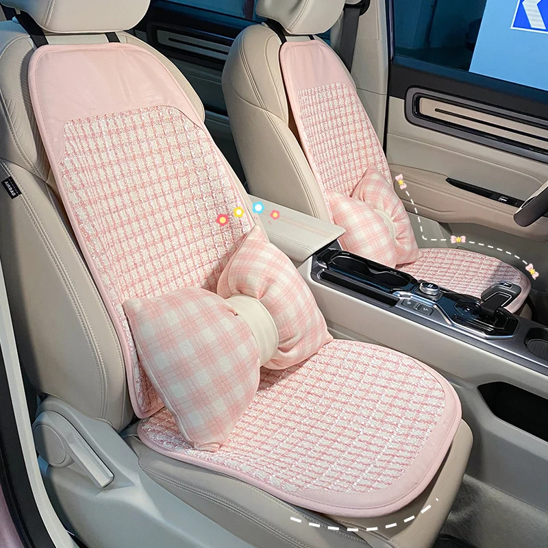 2023 Arrival Creative Fashion Simple Cotton Flax Four Seasons Universal Protective Car Seat Cushion Cover