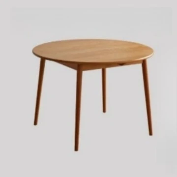 

Nordic pure solid wood round table, dining table for home use, small apartment, cherry wood simple