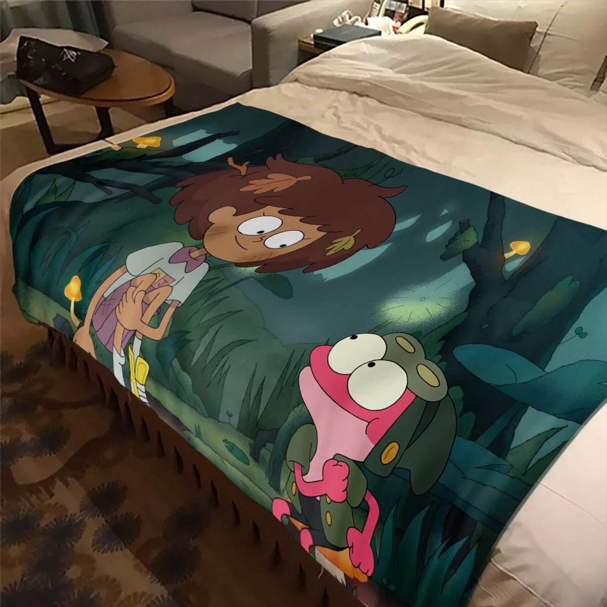 Cartoon Amphibia TV Anime Blanket Children's High Quality Flannel Soft and Comfortable Home Travel Blankets