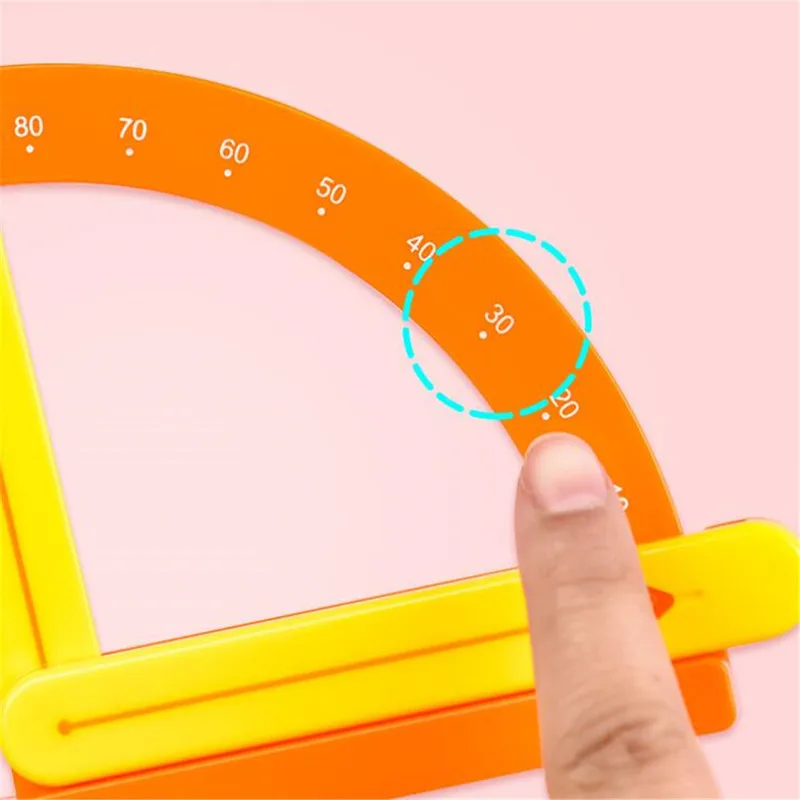 Semicircular Protractor Student Painting Tool Children Educational Toy Angle Measuring Ruler Preschool Maths Teaching Aids