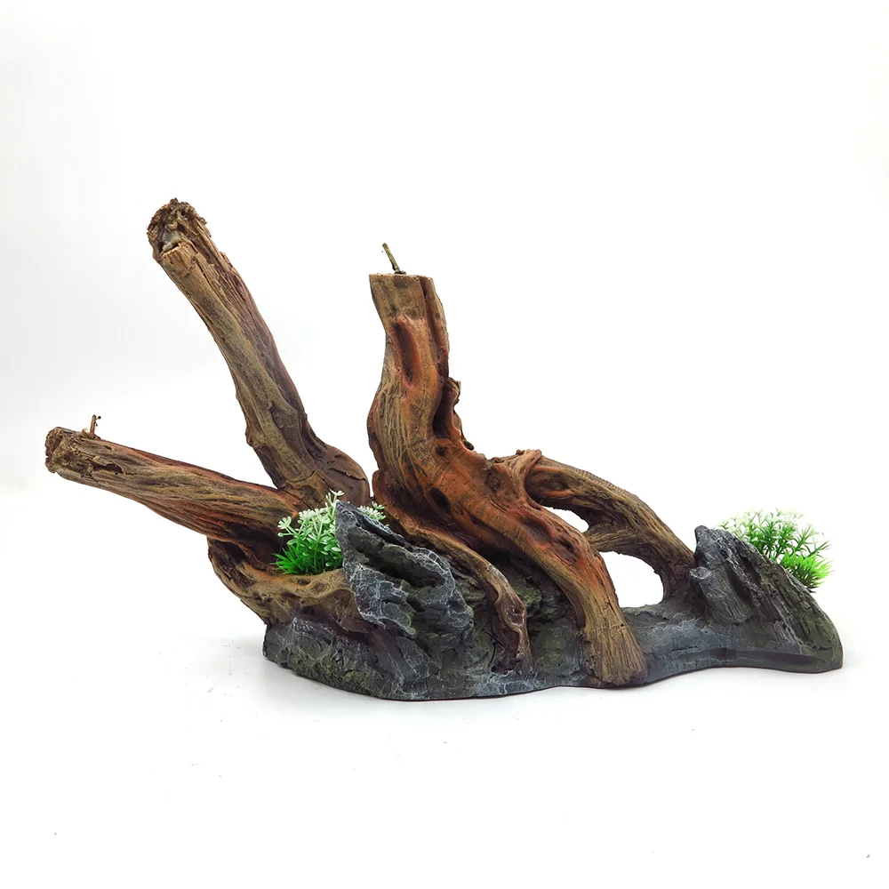 

Aquarium Landscape Tree Stump Trunk Hollow Betta Cichlid Cave Rocks for Fish Hiding Tank Decoration Decorations